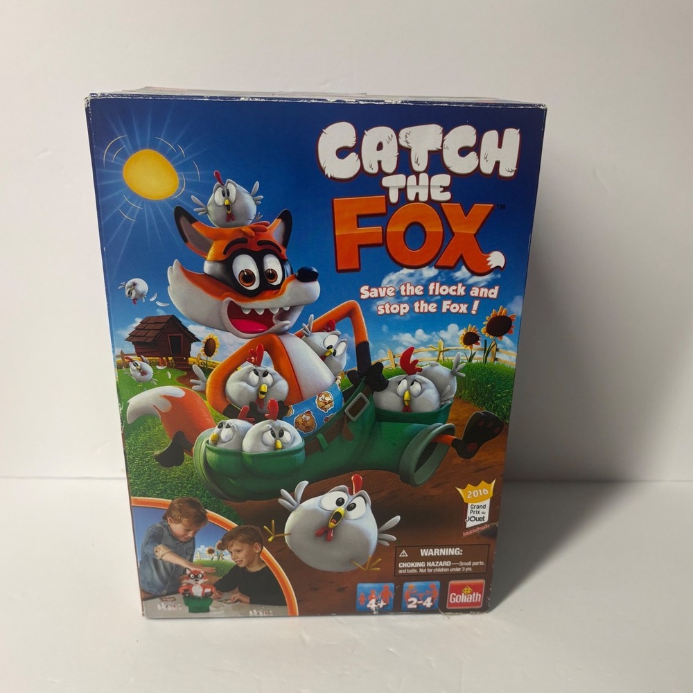 Goliath Catch the Fox Game Save the Flock Chickens Family Board Game Complete